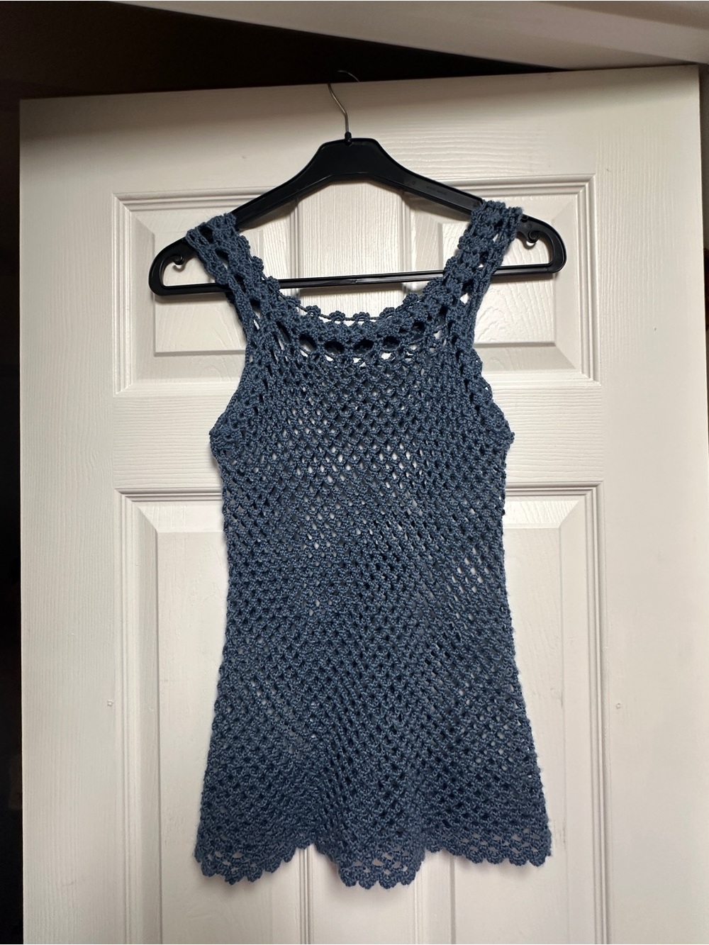 Blue Crochet Tank Top - Unbranded